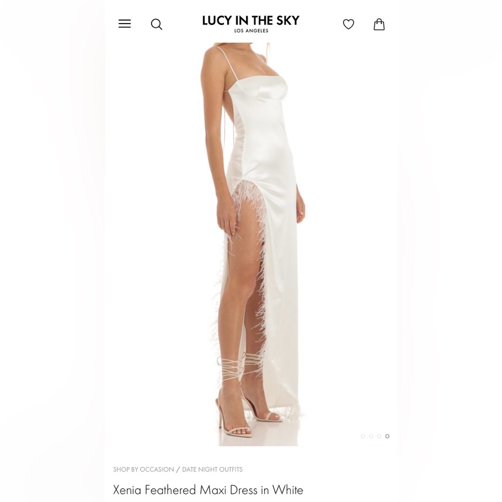 Fabulous Feathered asymmetrical bridal dress